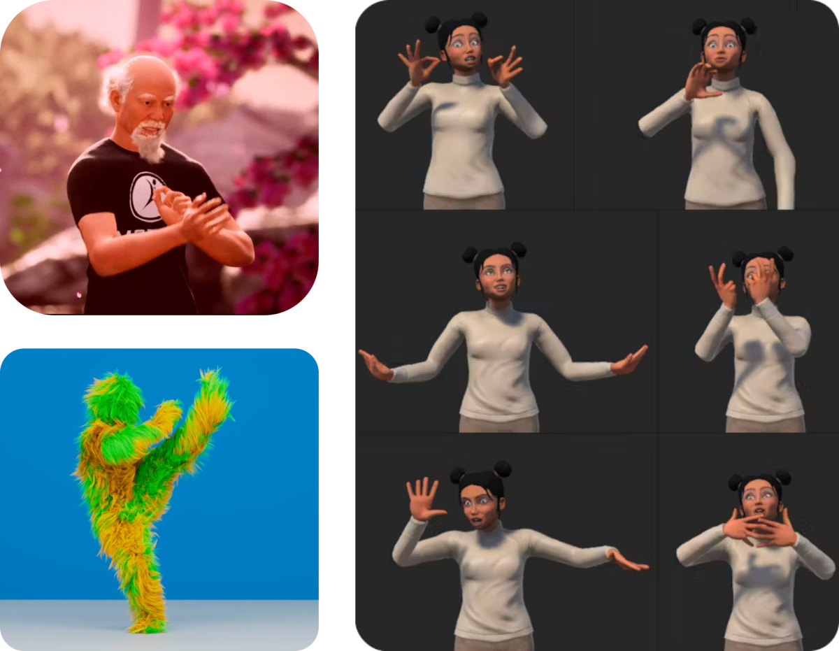 Rendus de motion-capture avec des avatars 3D