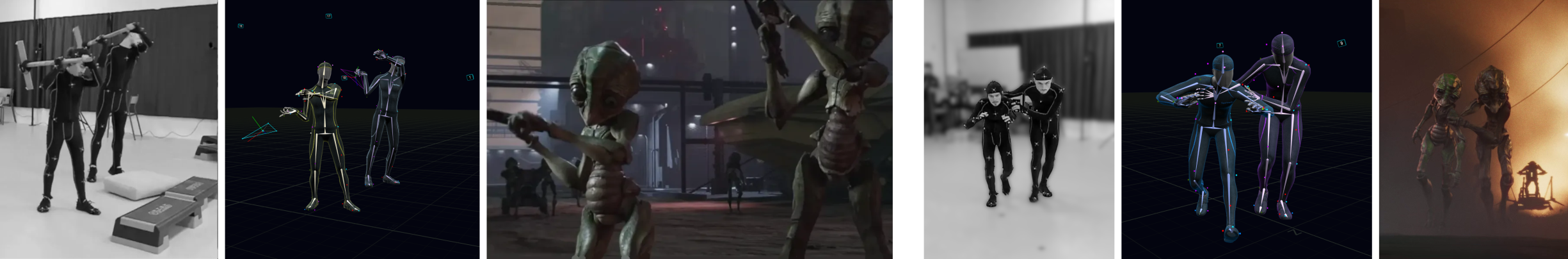 Rendus de motion-capture avec des avatars 3D